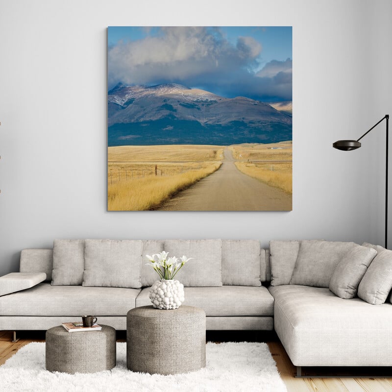 Crossroads In Color Crop by Alan Majchrowicz wall art in a living room
