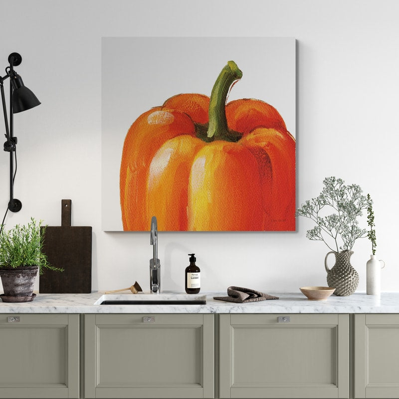 Crunchy on White by Lisa Audit wall art in a kitchen