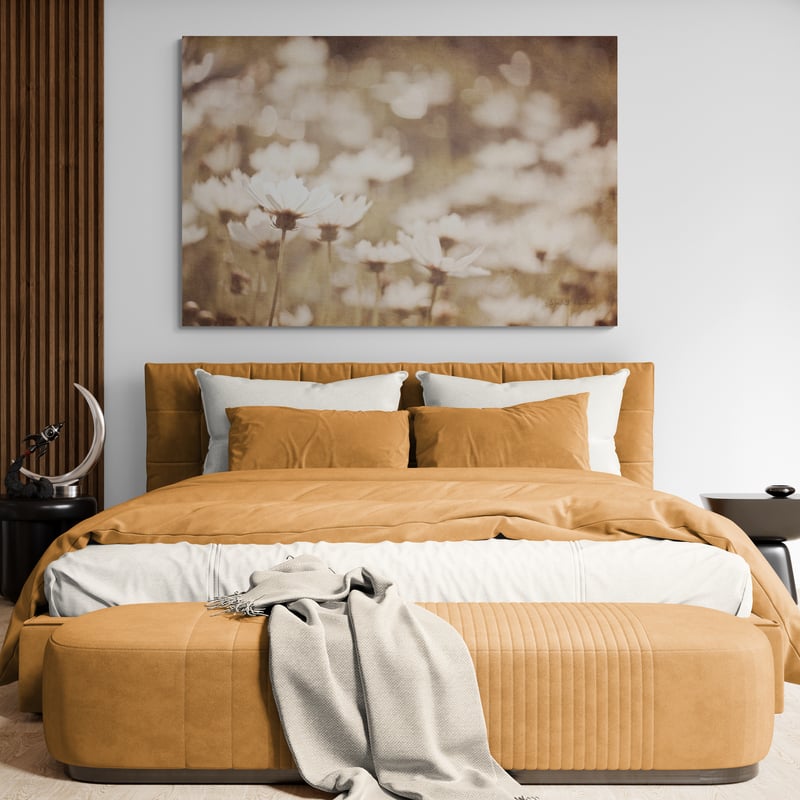 Daisies I Neutral by Elizabeth Urquhart wall art from Glam Wall Art