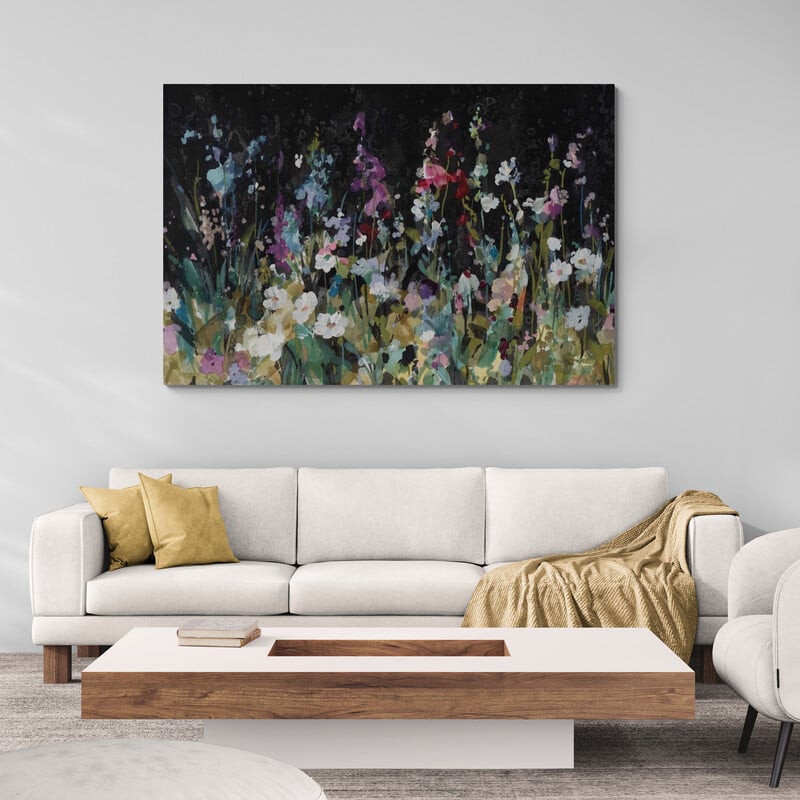 Dark Garden by Danhui Nai wall art in a living room