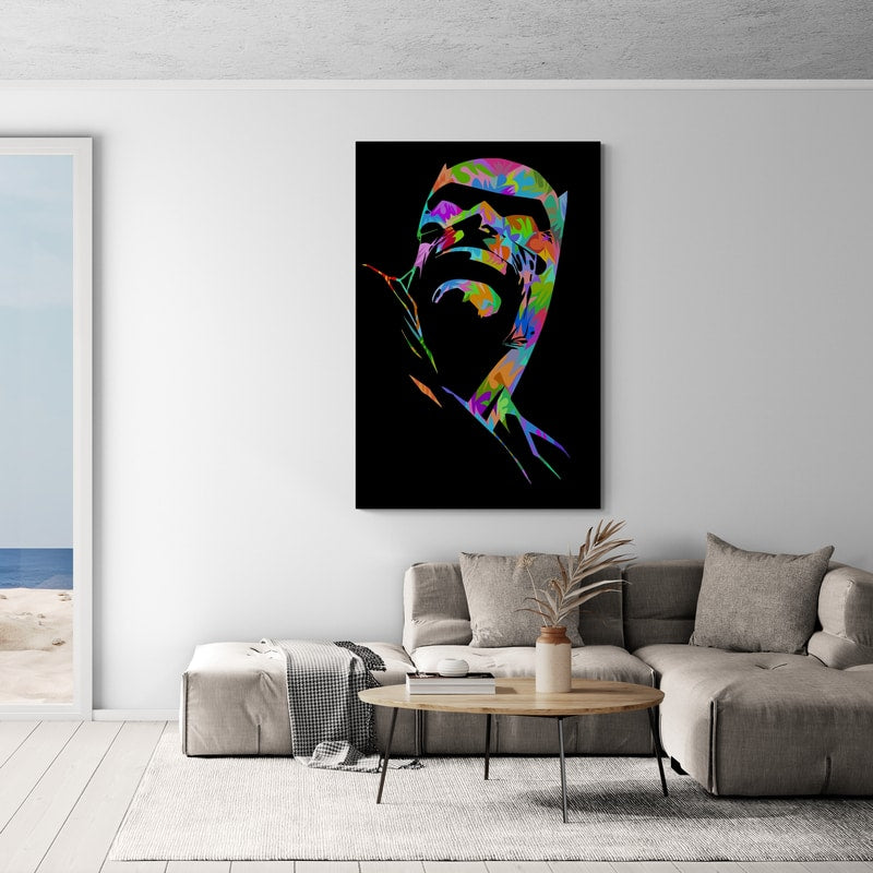 Darkknight Frank Miller 2025 by Technodrome1 wall art in a living room