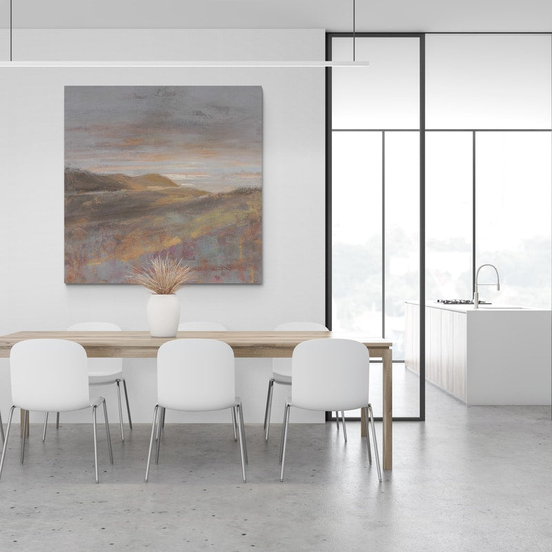 Dawn On The Hills Light by Danhui Nai wall art in a dining room