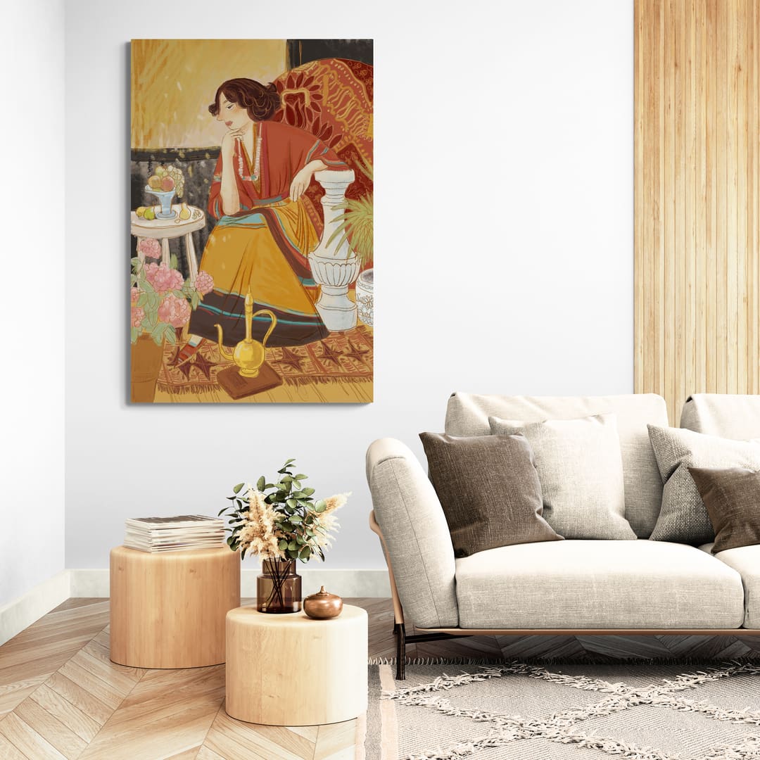 Daydreaming by Lisha Sun wall art in a living room