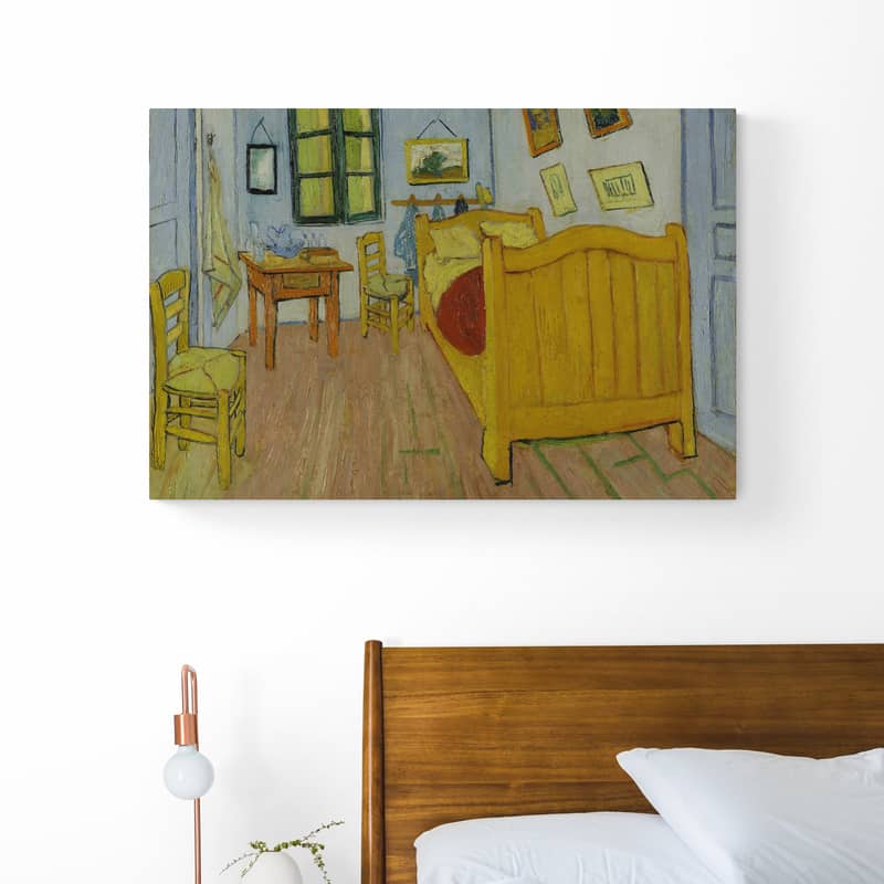De Slaapkamer 1888 by Vincent Van Gogh wall art from Glam Wall Art