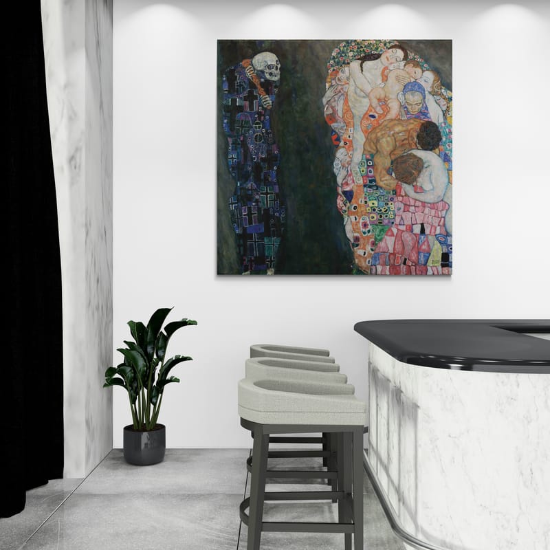 Death and Life by Gustav Klimt wall art from Glam Wall Art