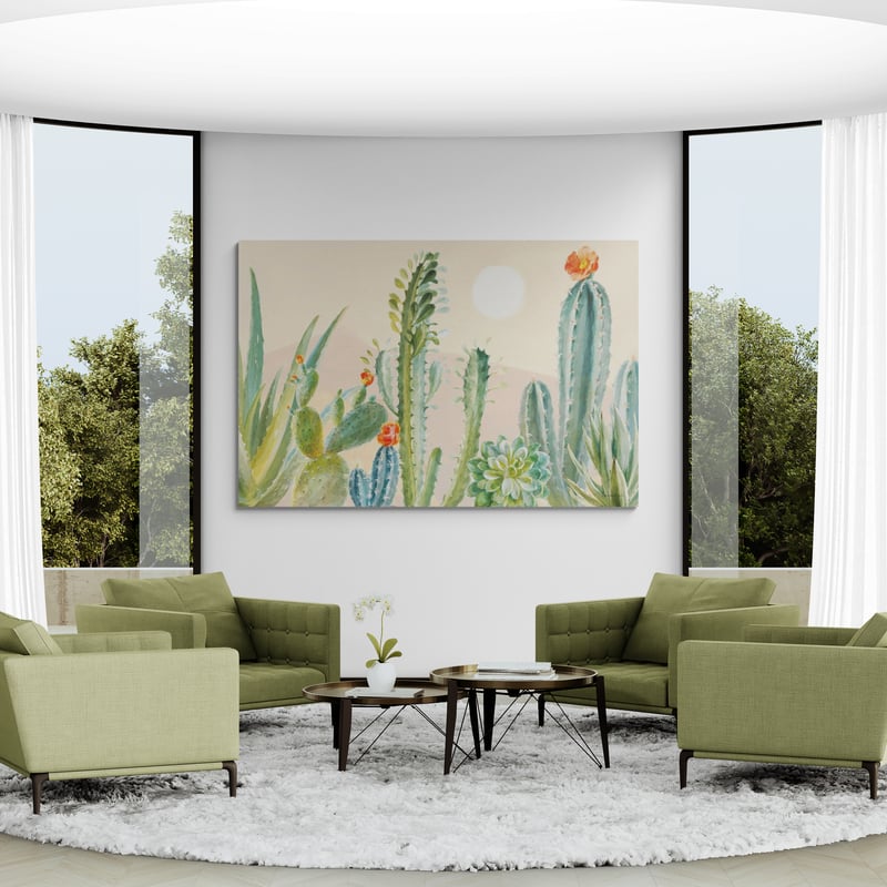 Desert Greenhouse I by Danhui Nai wall art in a living room