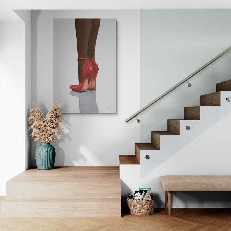 Divine I by James Wiens wall art in a hallway