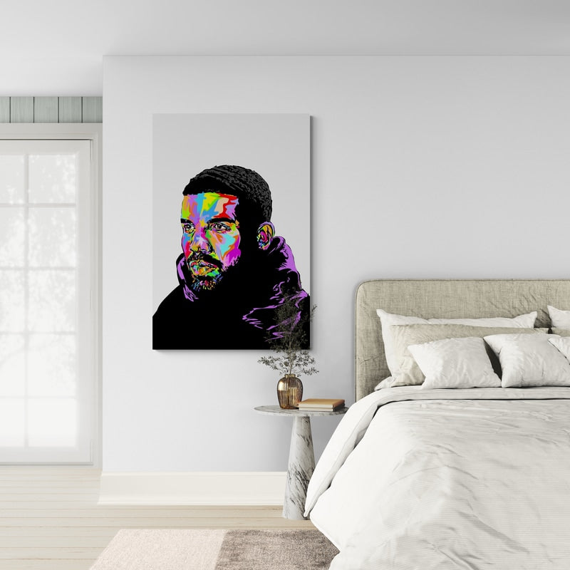 Drake 2018 by Technodrome1 wall art in a bedroom