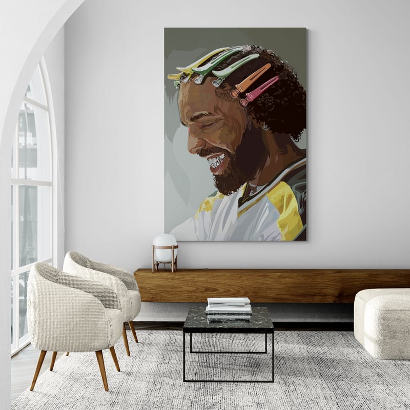 Drake For All The Dogs by Technodrome1 wall art in a living room