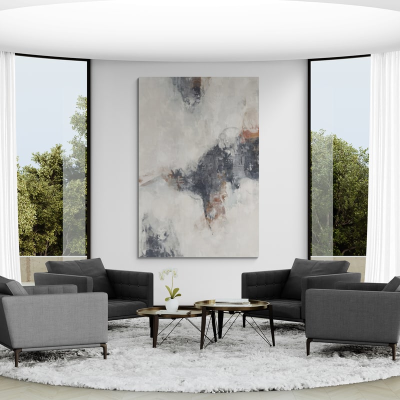 Driftwood 2 by Nina Blue wall art in a living room