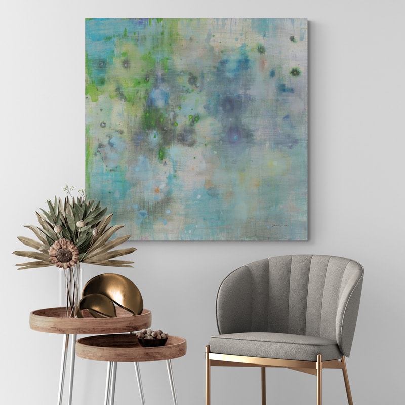 Droplets by Danhui Nai wall art in a living room