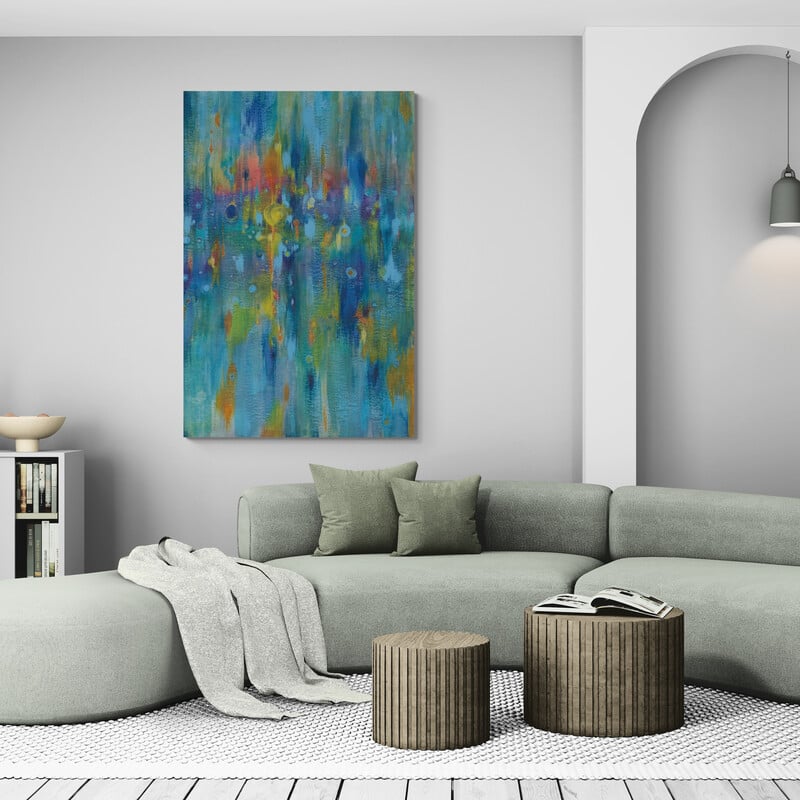 Electrified by Danhui Nai wall art in a living room