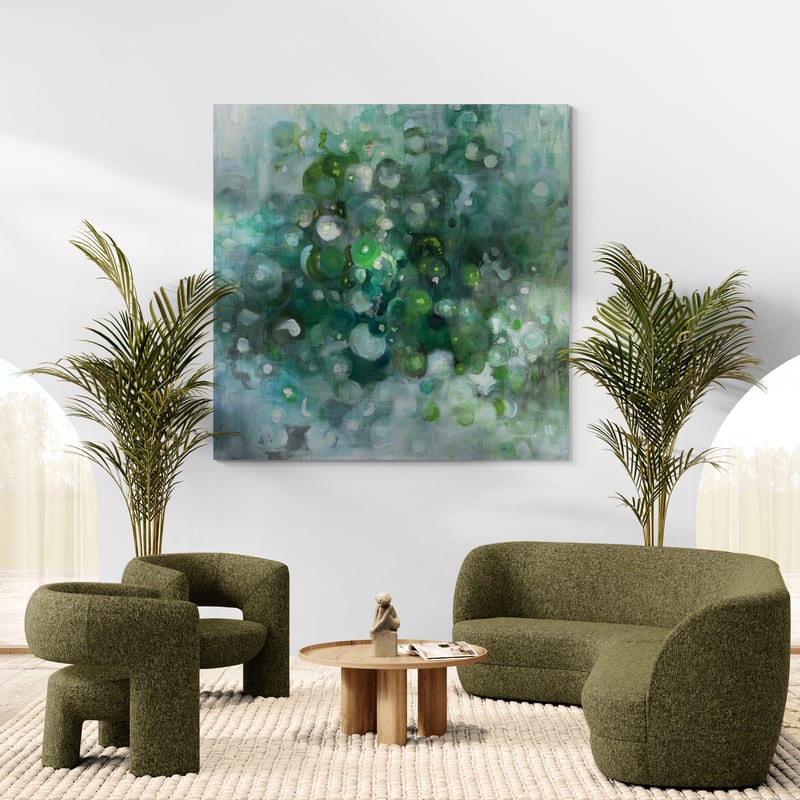 Emerald Constellation by Danhui Nai wall art in a living room