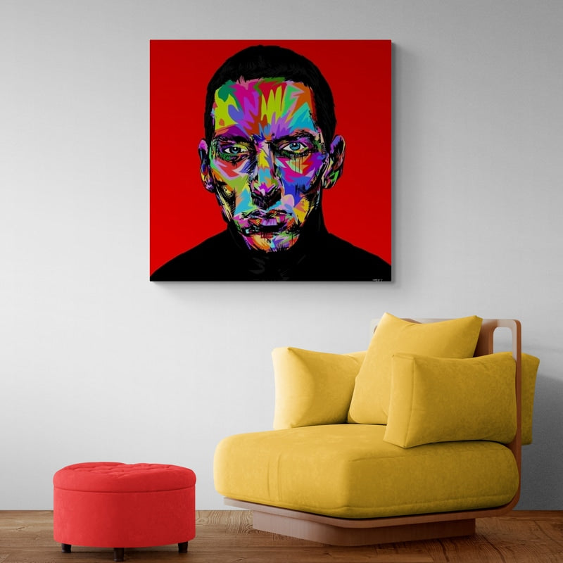 Eminem 2017 by Technodrome1 wall art in a living room