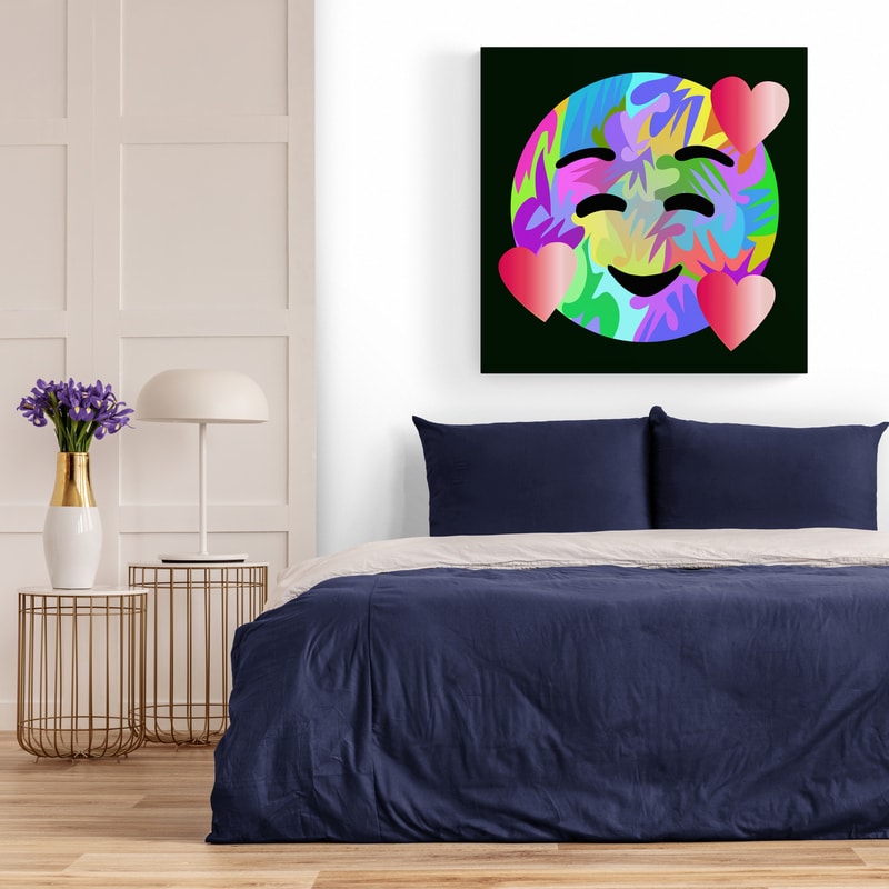 Emoji Hearts 2021 by Technodrome1 wall art from Glam Wall Art