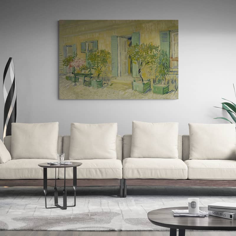 Entrance of a Restaurant in Asnieres 1887 by Vincent Van Gogh wall art in a living room