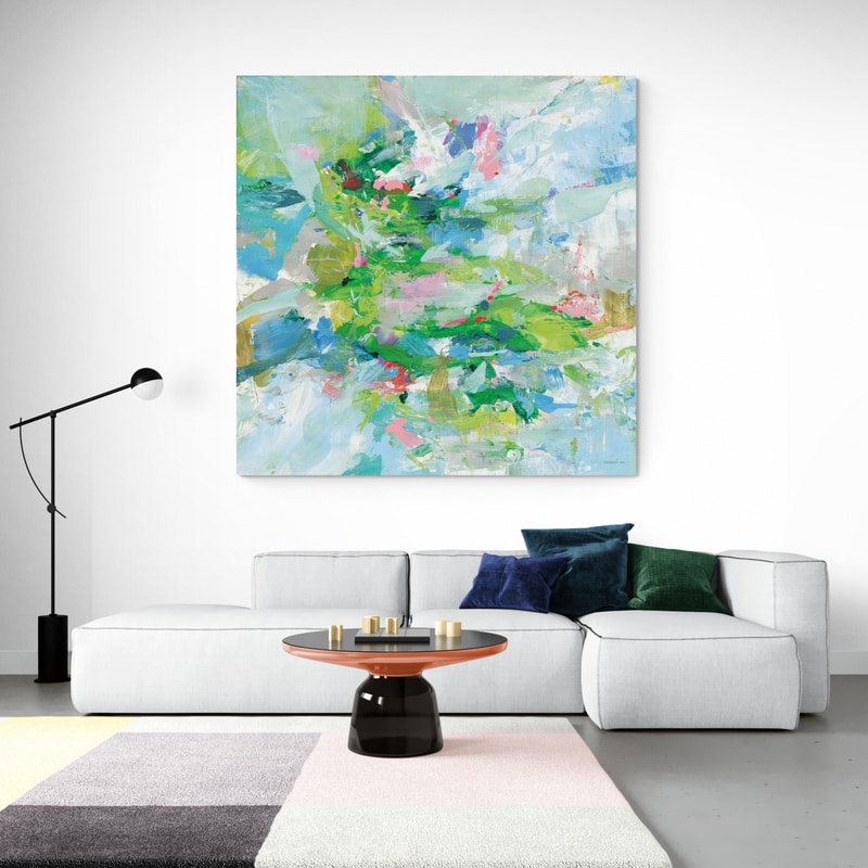 Exuding Summer by Danhui Nai wall art in a living room