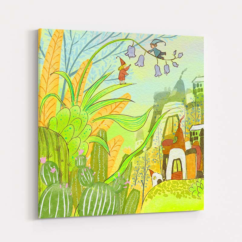 Fairies and Lilies of the Valley by Lisha Sun wall art