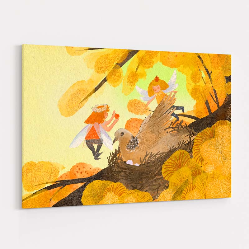 Fairies and the Dove by Lisha Sun wall art