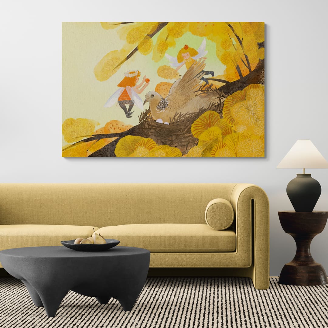 Fairies and the Dove by Lisha Sun wall art from Glam Wall Art