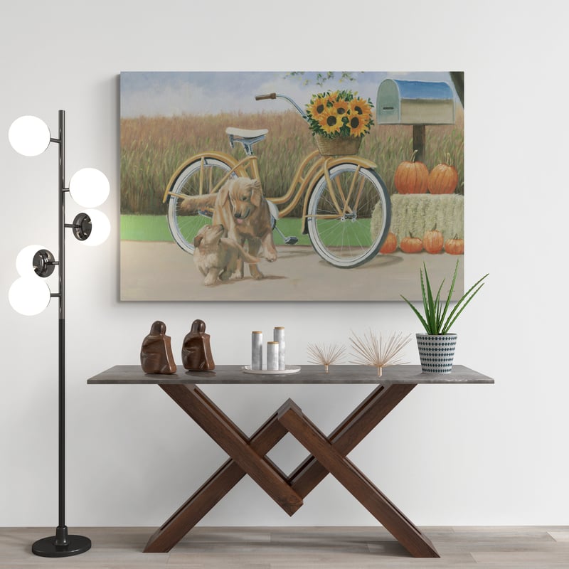 Fall Bounty I by James Wiens wall art in a hallway