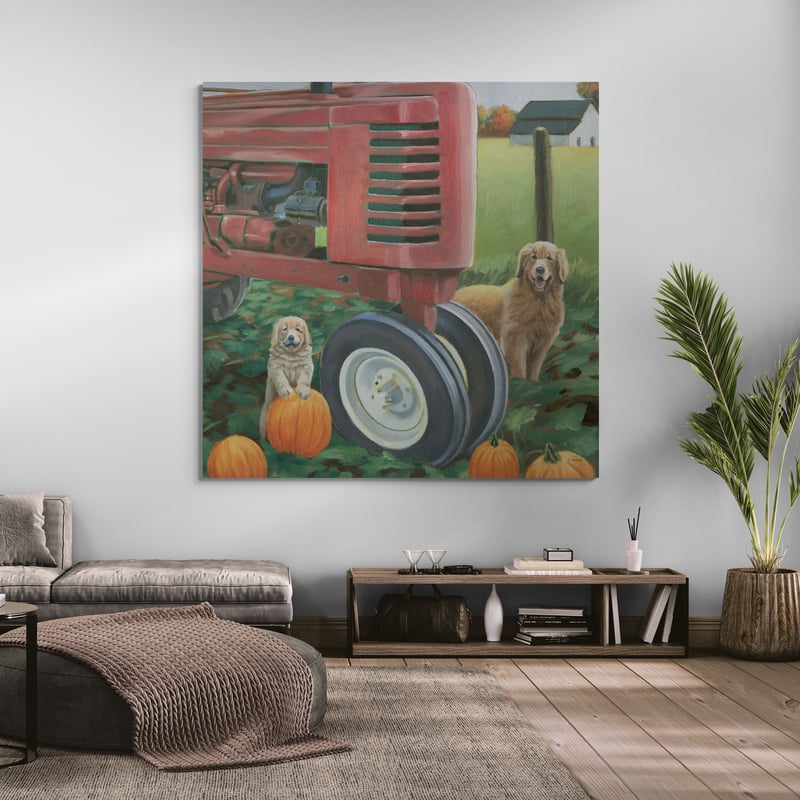 Fall Bounty II by James Wiens wall art in a living room