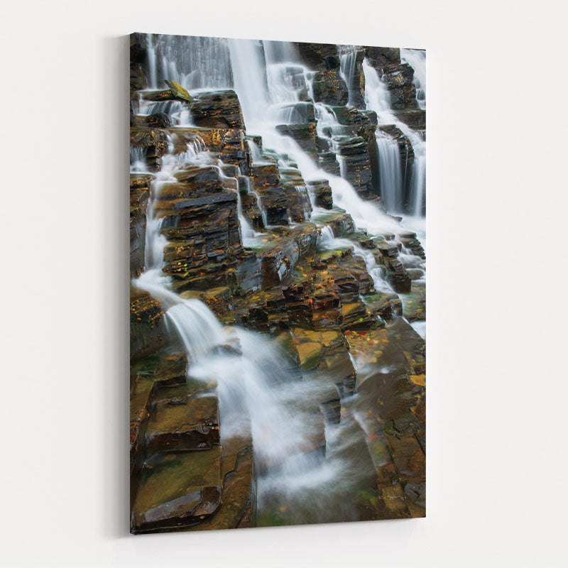 Falls On Mcdonald Creek Color by Alan Majchrowicz wall art