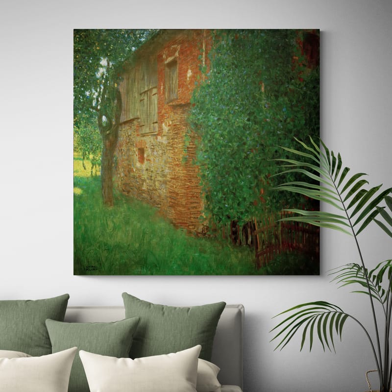 Farmhouse by Gustav Klimt wall art from Glam Wall Art