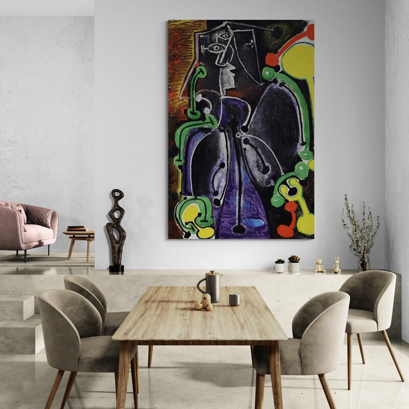 Femme Assise by Pablo Picasso wall art from Glam Wall Art