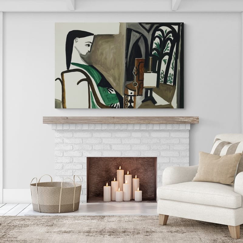 Femme Dans L'atelier by Pablo Picasso wall art from Glam Wall Art
