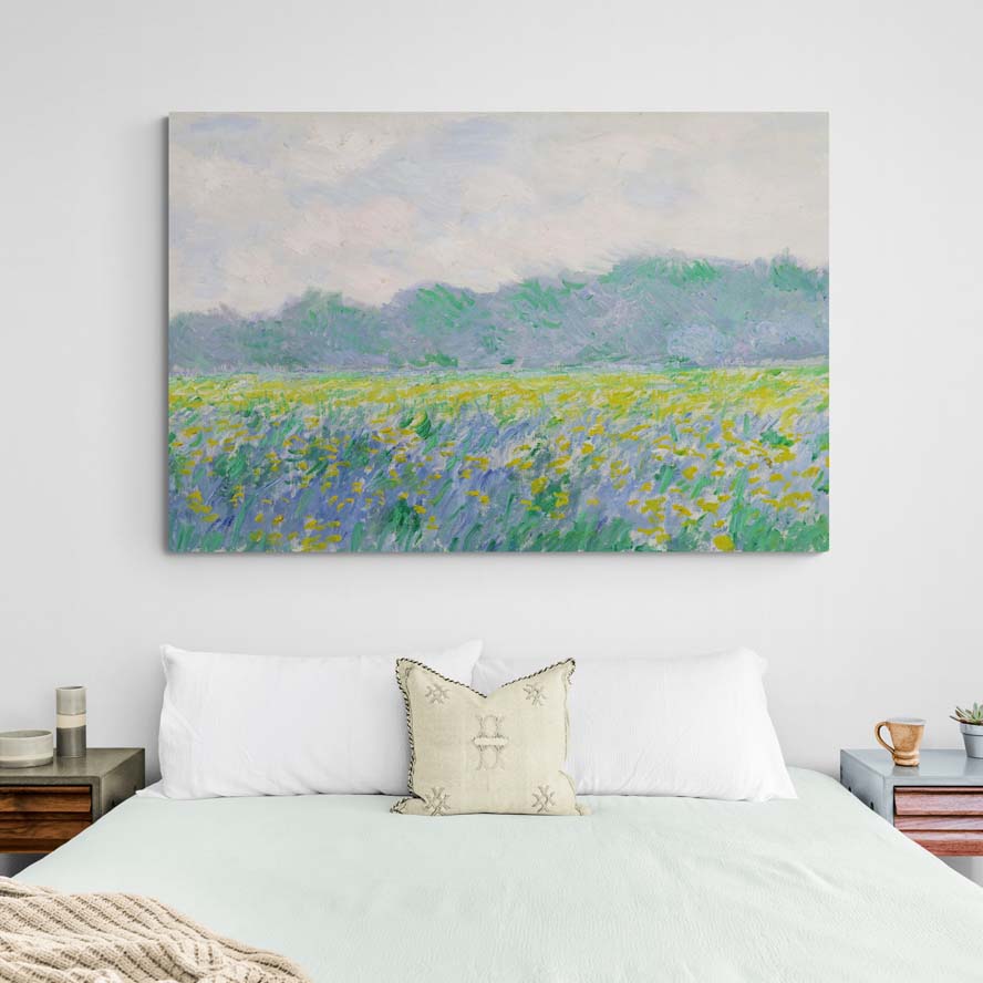 Field Of Yellow Irises At Giverny by Claude Monet wall art from Glam Wall Art