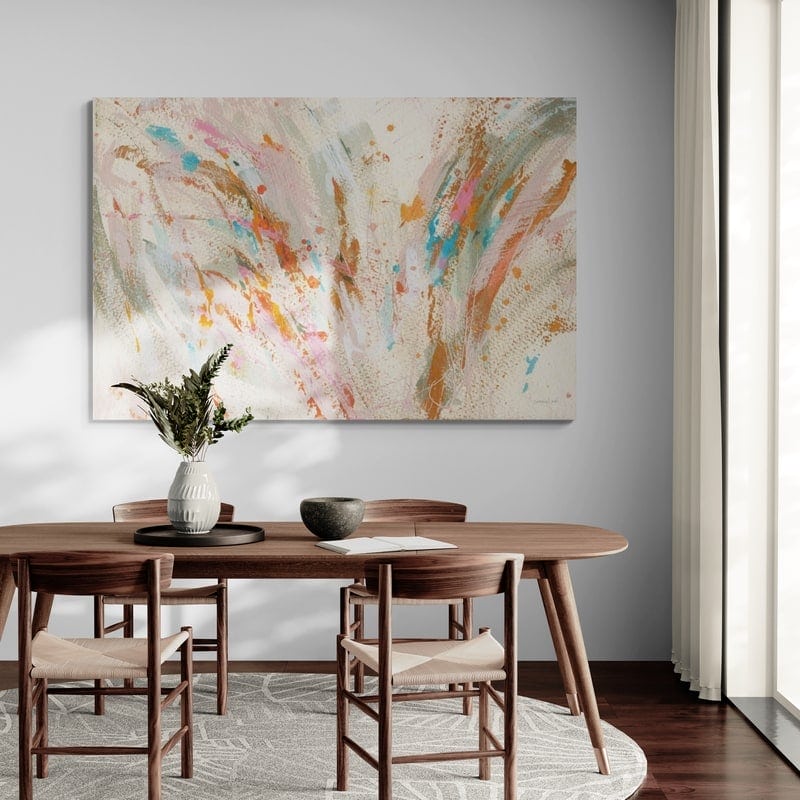 Fireworks by Danhui Nai wall art in a dining room