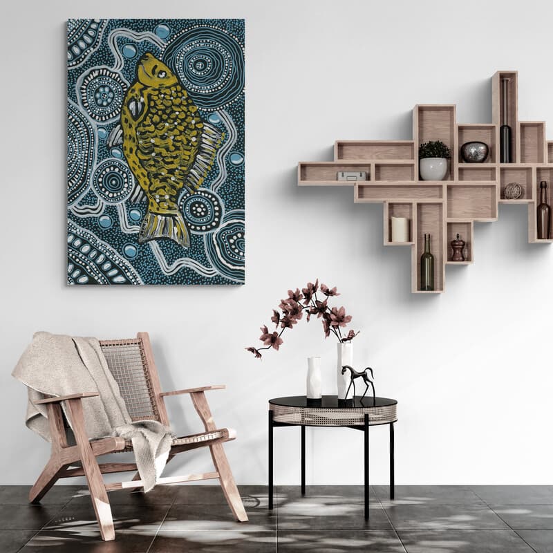 Fish Waters by Julianne Wade wall art from Glam Wall Art