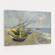 Fishing Boats on the Beach at Les Saintes-Maries 1888 by Vincent Van Gogh wall art