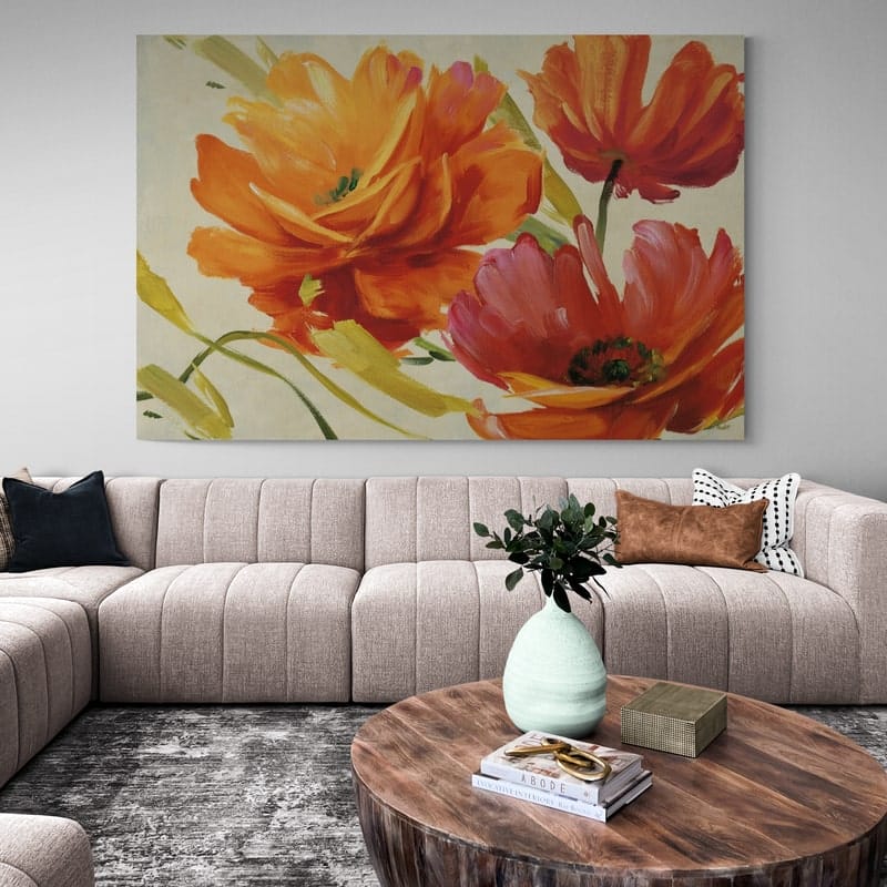 Flamboyant III by Lisa Audit wall art in a living room