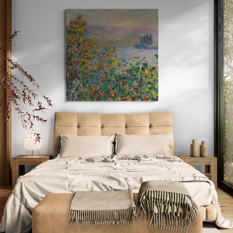 Flower Beds at Vetheuil 1881 II by Claude Monet wall art from Glam Wall Art