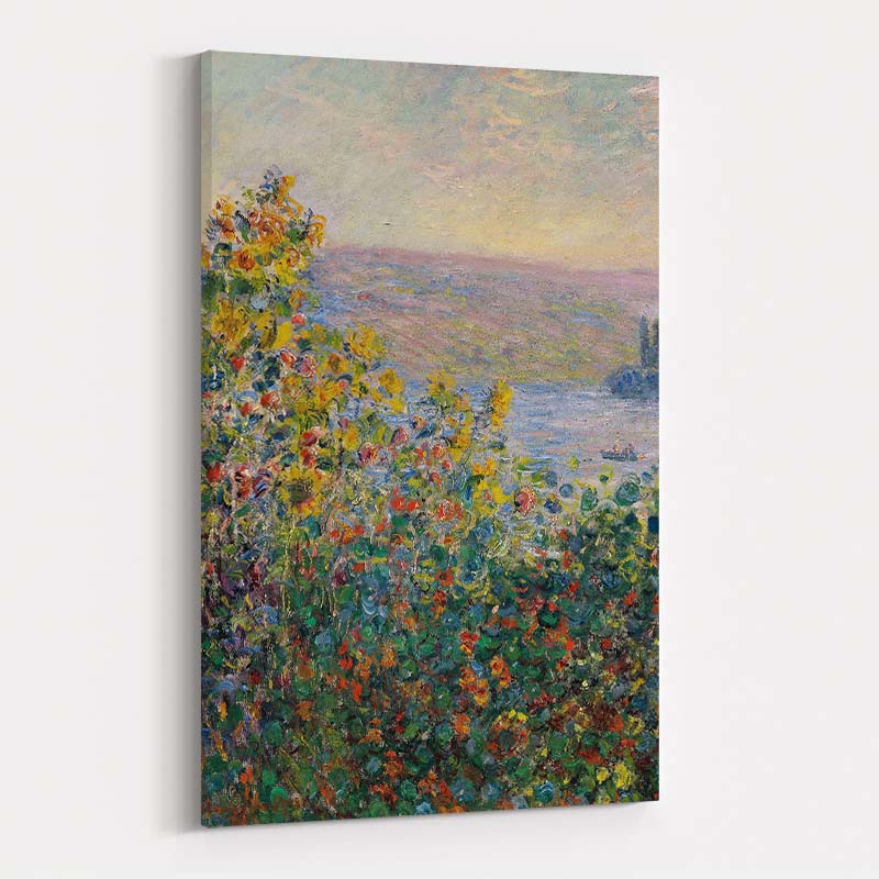 Flower Beds at Vetheuil 1881 by Claude Monet wall art