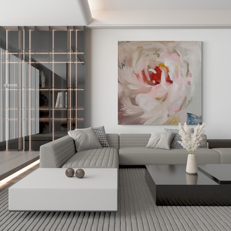 Flower Soul by Danhui Nai wall art in a living room