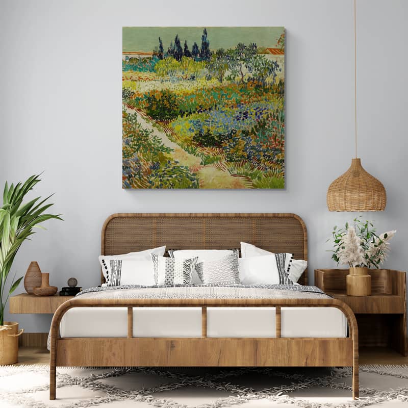 Flowering Garden with Path 1888 by Vincent Van Gogh wall art from Glam Wall Art