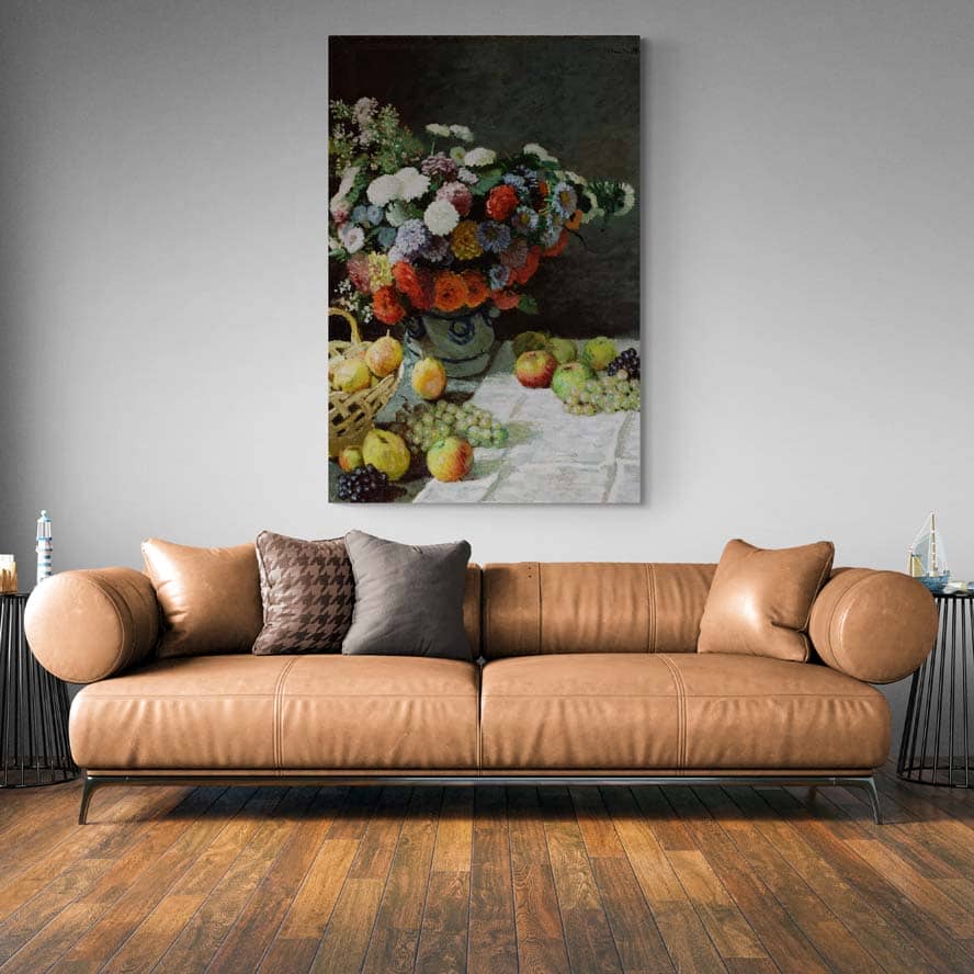 Flowers And Fruit by Claude Monet wall art from Glam Wall Art