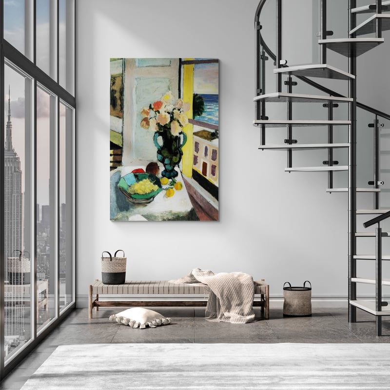 Flowers in Front of a Window by Henri Matisse wall art from Glam Wall Art
