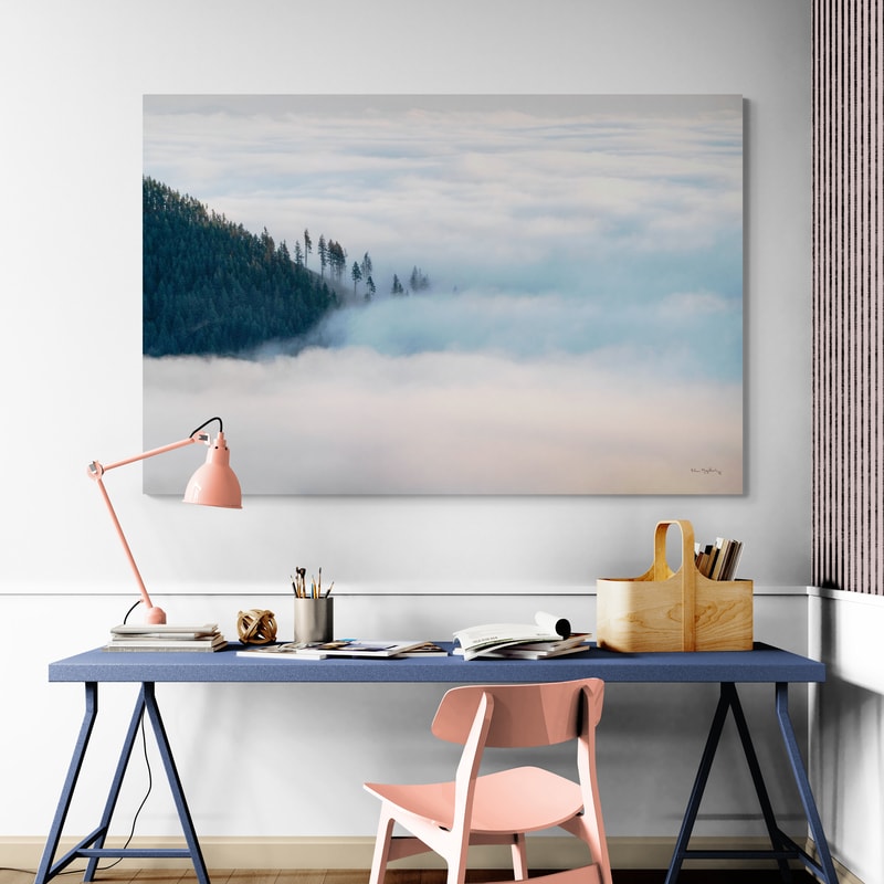 Fog And Forest III Crop by Alan Majchrowicz wall art in a home office