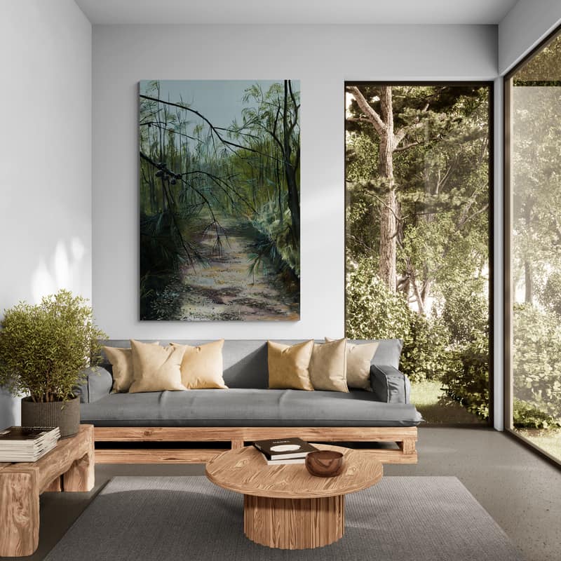 Foggy Morning by Marina Strijakova wall art in a living room