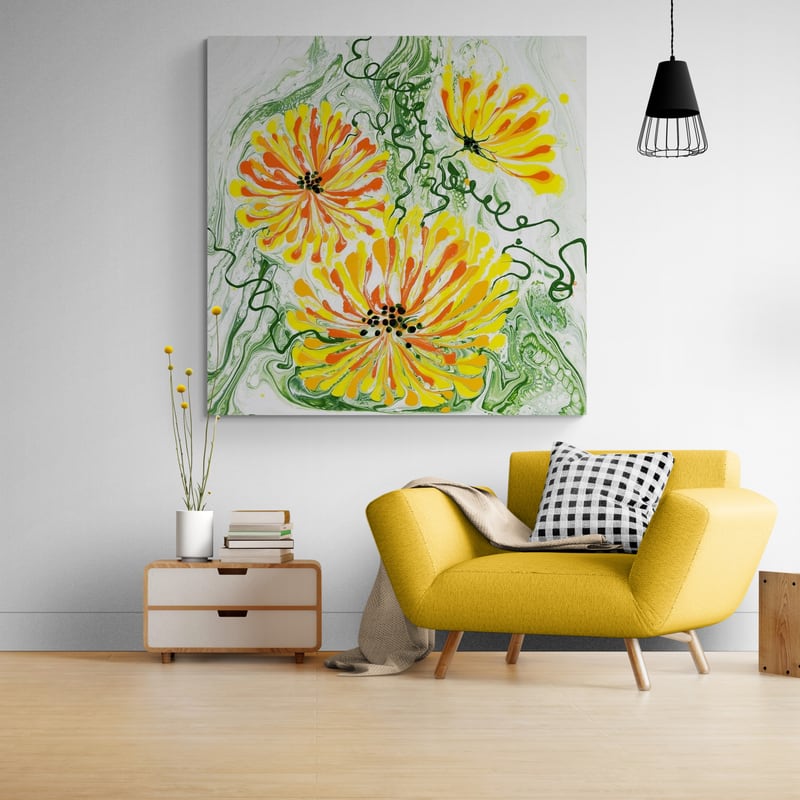Follow the Sun by Marina Strijakova wall art in a living room