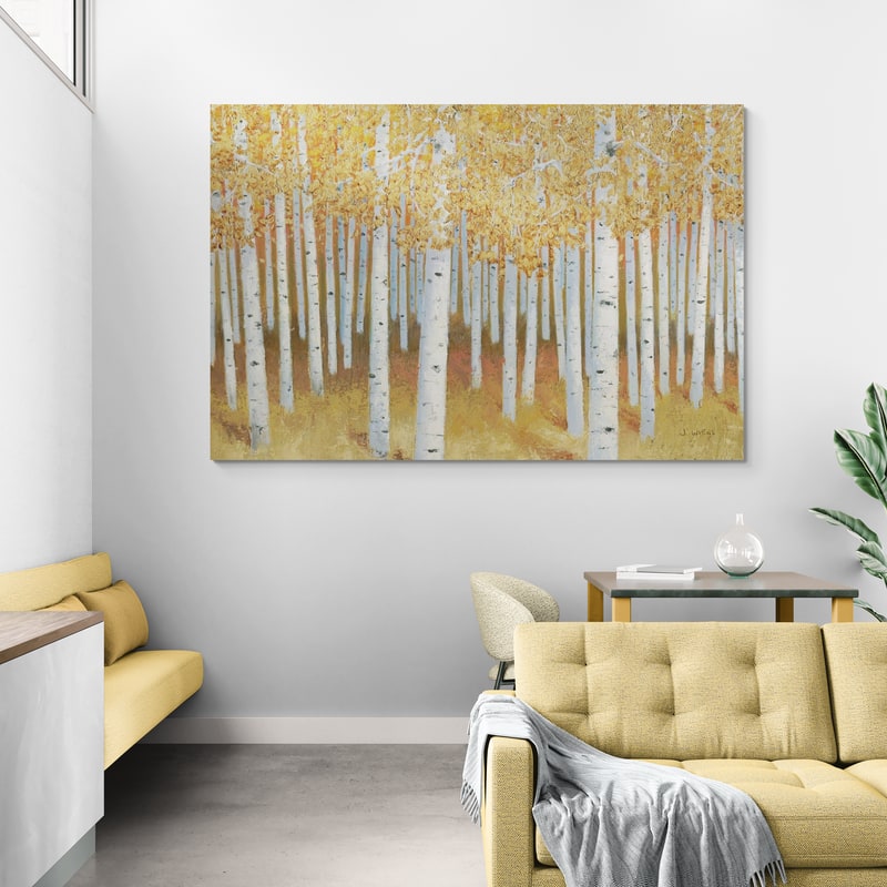 Forest Of Gold by James Wiens wall art in a living room