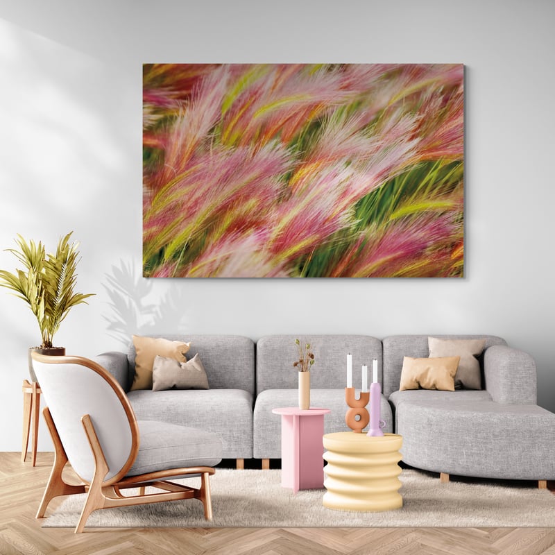 Foxtail Barley I by Alan Majchrowicz wall art in a living room