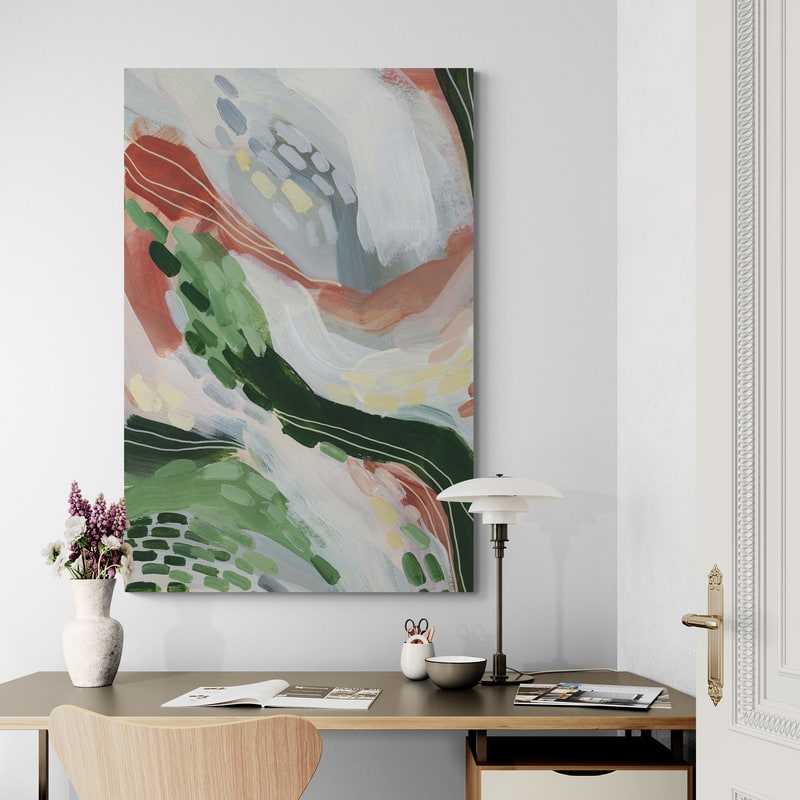 French Countryside Abstracts 5 by Jetty Home wall art in a living room