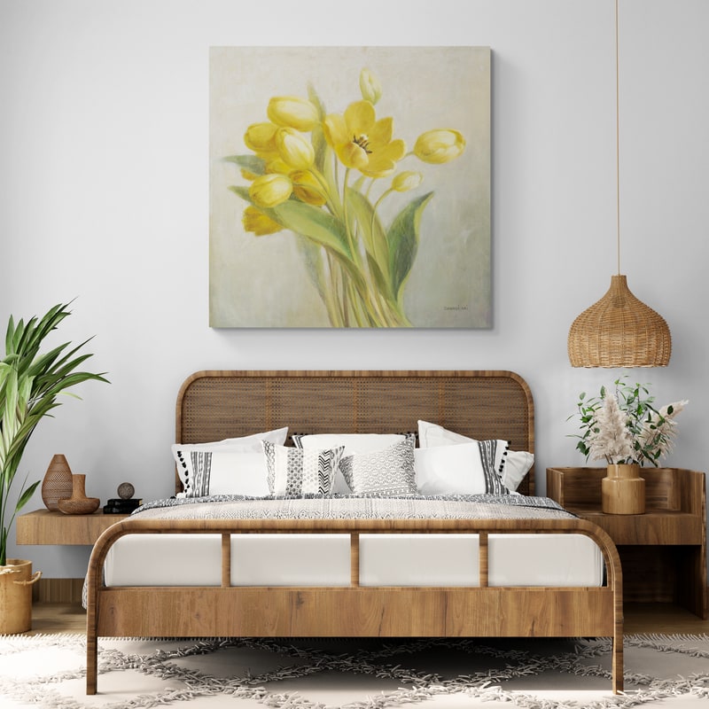 French Yellow Tulips No Butterfly by Danhui Nai wall art from Glam Wall Art