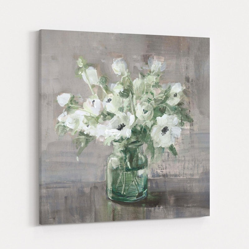 Fresh Anemones Sage Border by Danhui Nai wall art