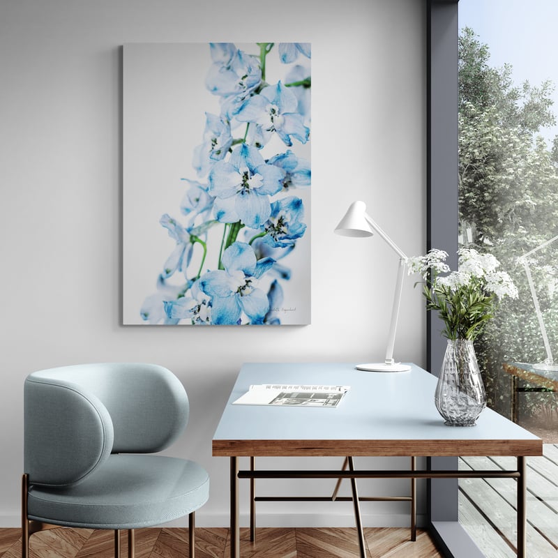 Freshly Picked Delphinium III by Elizabeth Urquhart wall art from Glam Wall Art